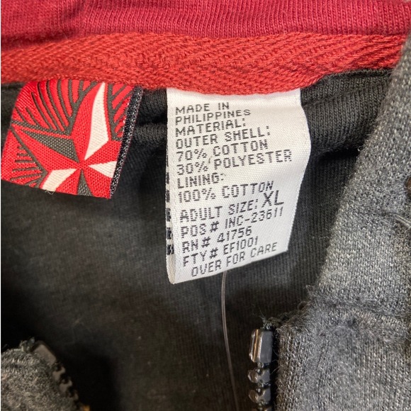 Mens Marlboro Gear 2004 Quarter Zip Hoodie Charcoal Gray Mens XL NWT Vintage - Picture 2 of 8